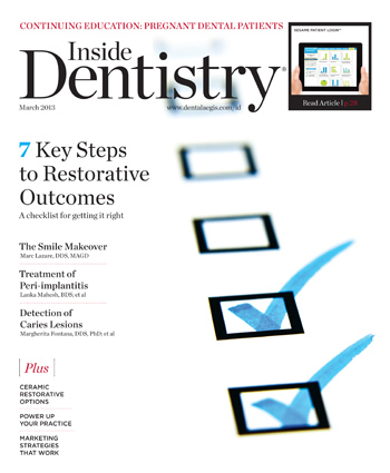Inside Dentistry March 2013 Cover