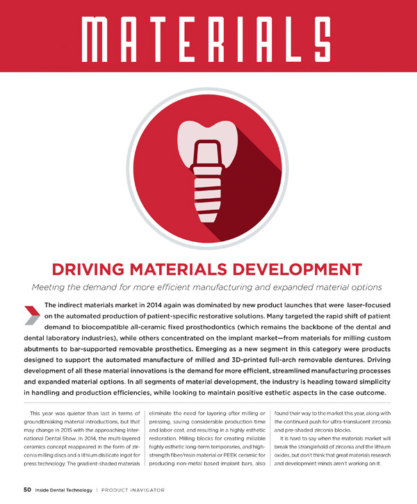 Driving Materials Development November 2014 Inside Dental Technology