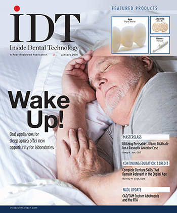 Inside Dental Technology January 2016 Cover