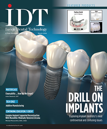 Inside Dental Technology March 2016 Cover