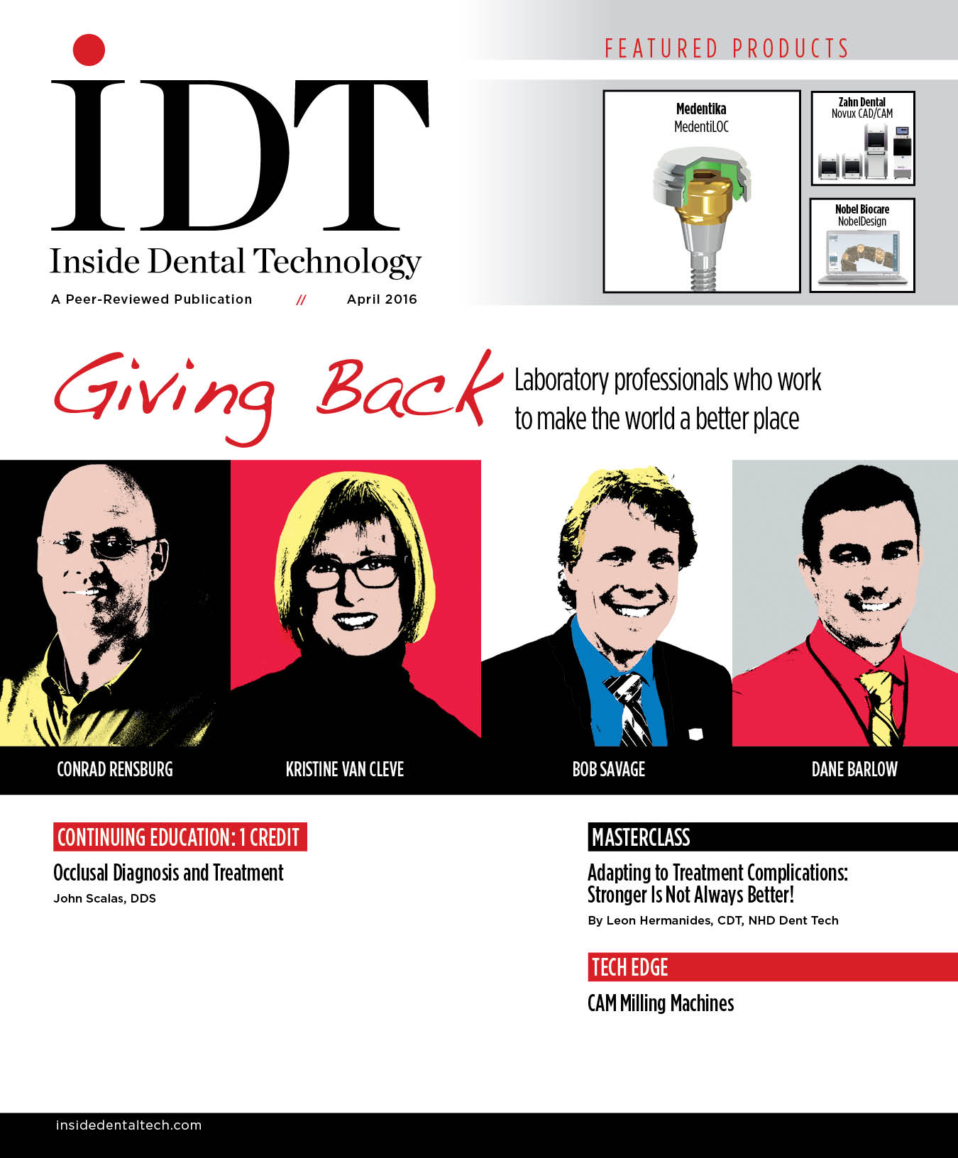 Inside Dental Technology April 2016 Cover