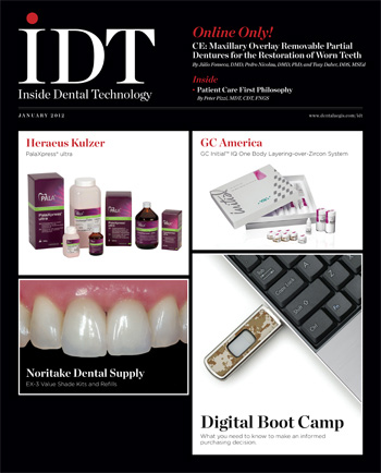 Inside Dental Technology January 2012 Cover