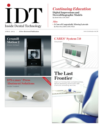 Inside Dental Technology April 2012 Cover