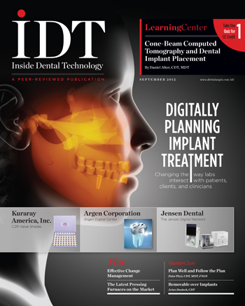 Inside Dental Technology September 2012 Cover