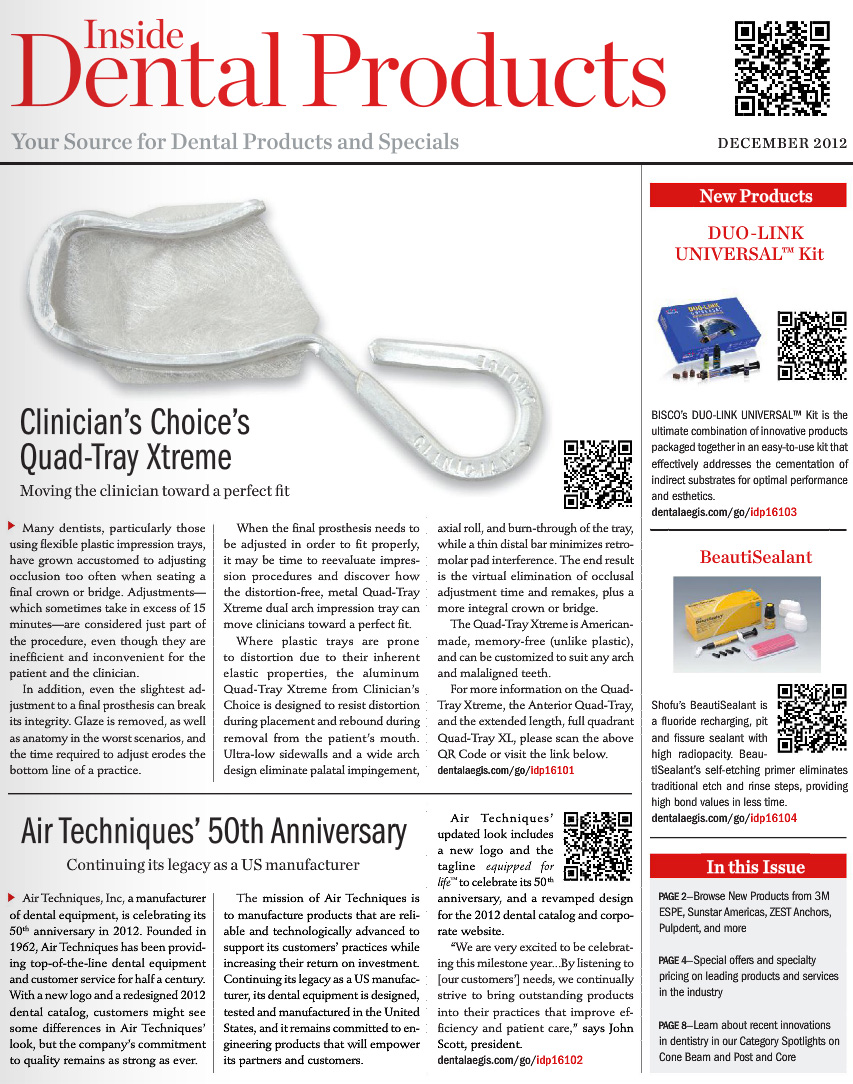 Inside Dental Products December 2012 Cover