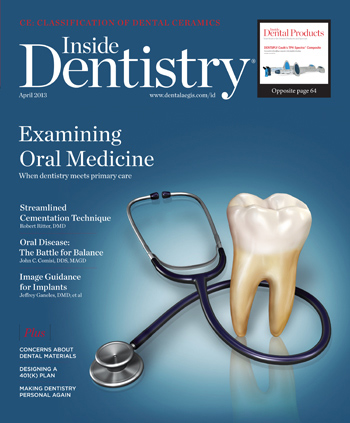 Inside Dentistry April 2013 Cover