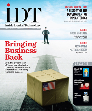 Inside Dental Technology March 2013 Cover