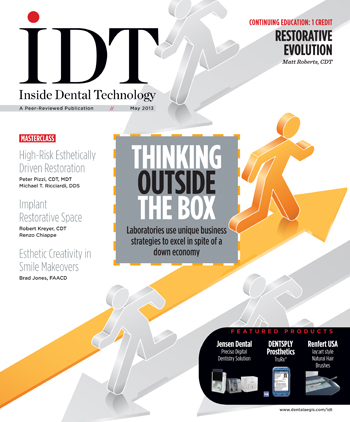Inside Dental Technology May 2013 Cover