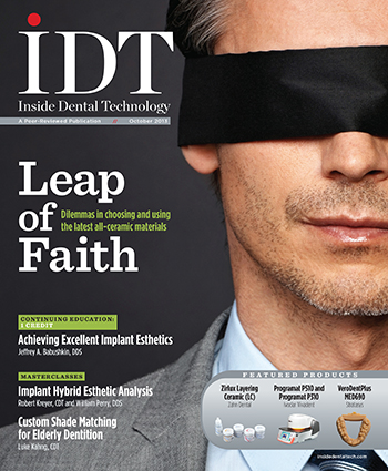 Inside Dental Technology October 2013 Cover