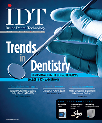 Inside Dental Technology December 2013 Cover