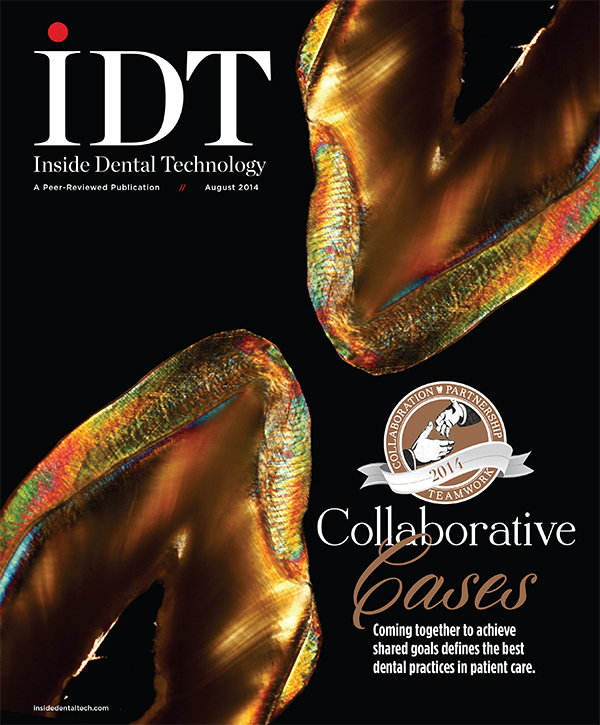 Inside Dental Technology August 2014 Cover