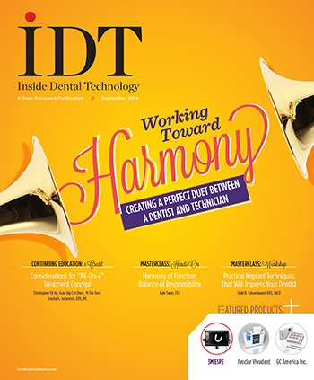 Inside Dental Technology September 2014 Cover