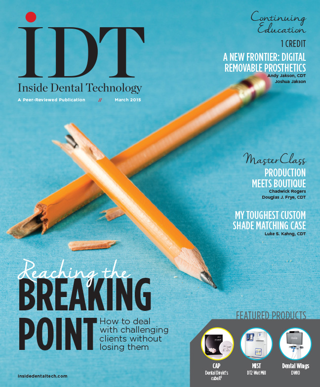 Inside Dental Technology March 2015 Cover