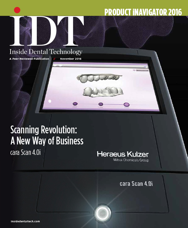 Inside Dental Technology November 2016 Cover