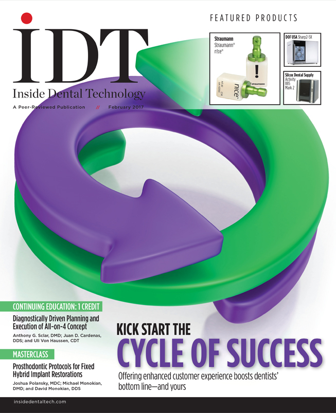 Inside Dental Technology February 2017 Cover