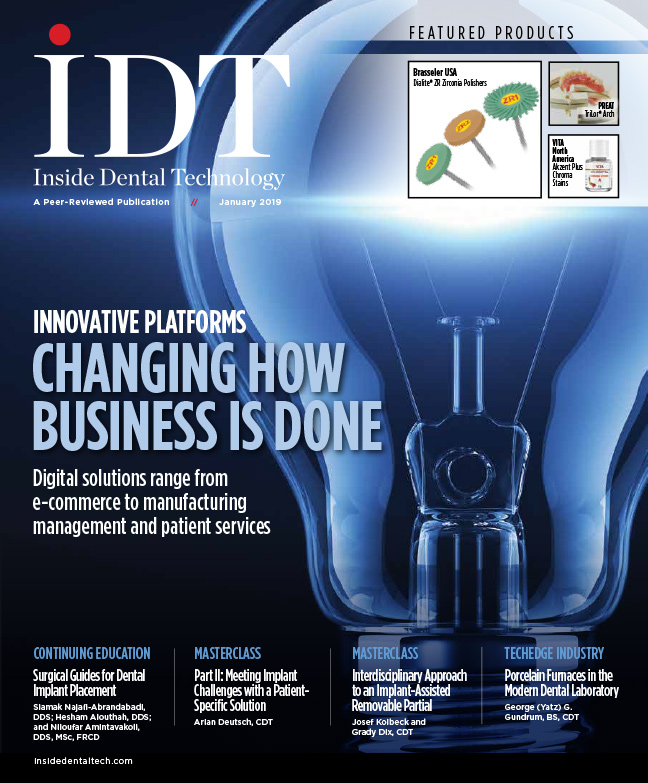 Inside Dental Technology January 2019 Cover