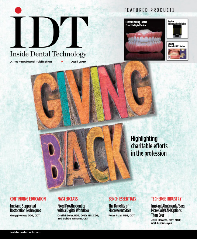 Inside Dental Technology April 2019 Cover