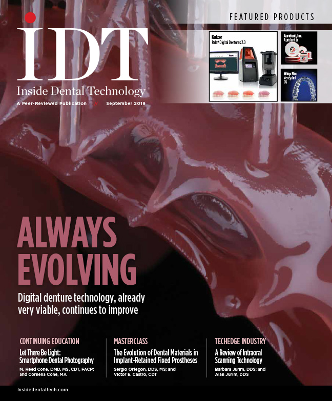 Inside Dental Technology September 2019 Cover