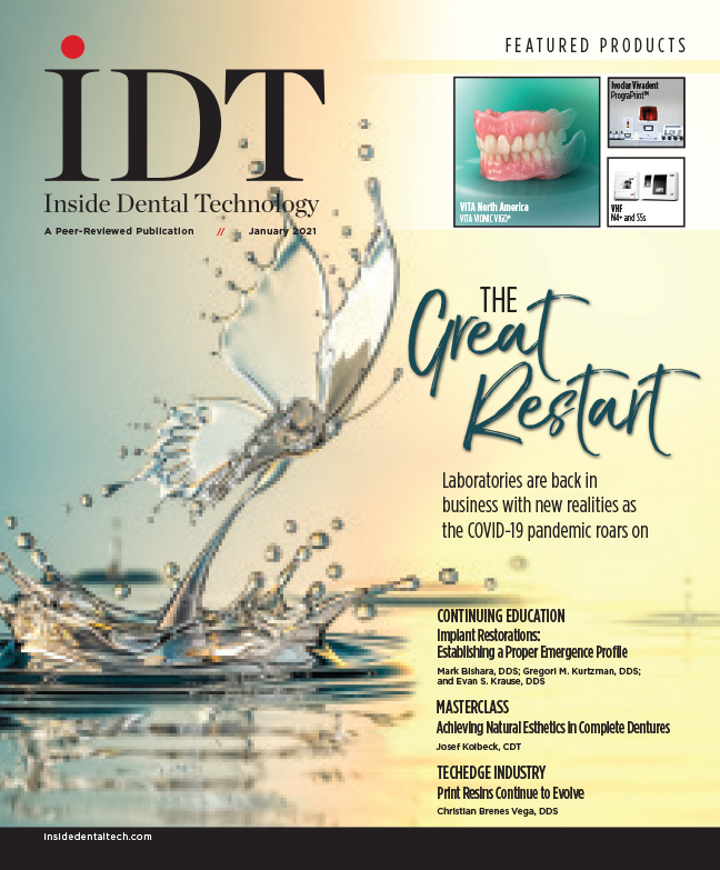 Inside Dental Technology January 2021 Cover