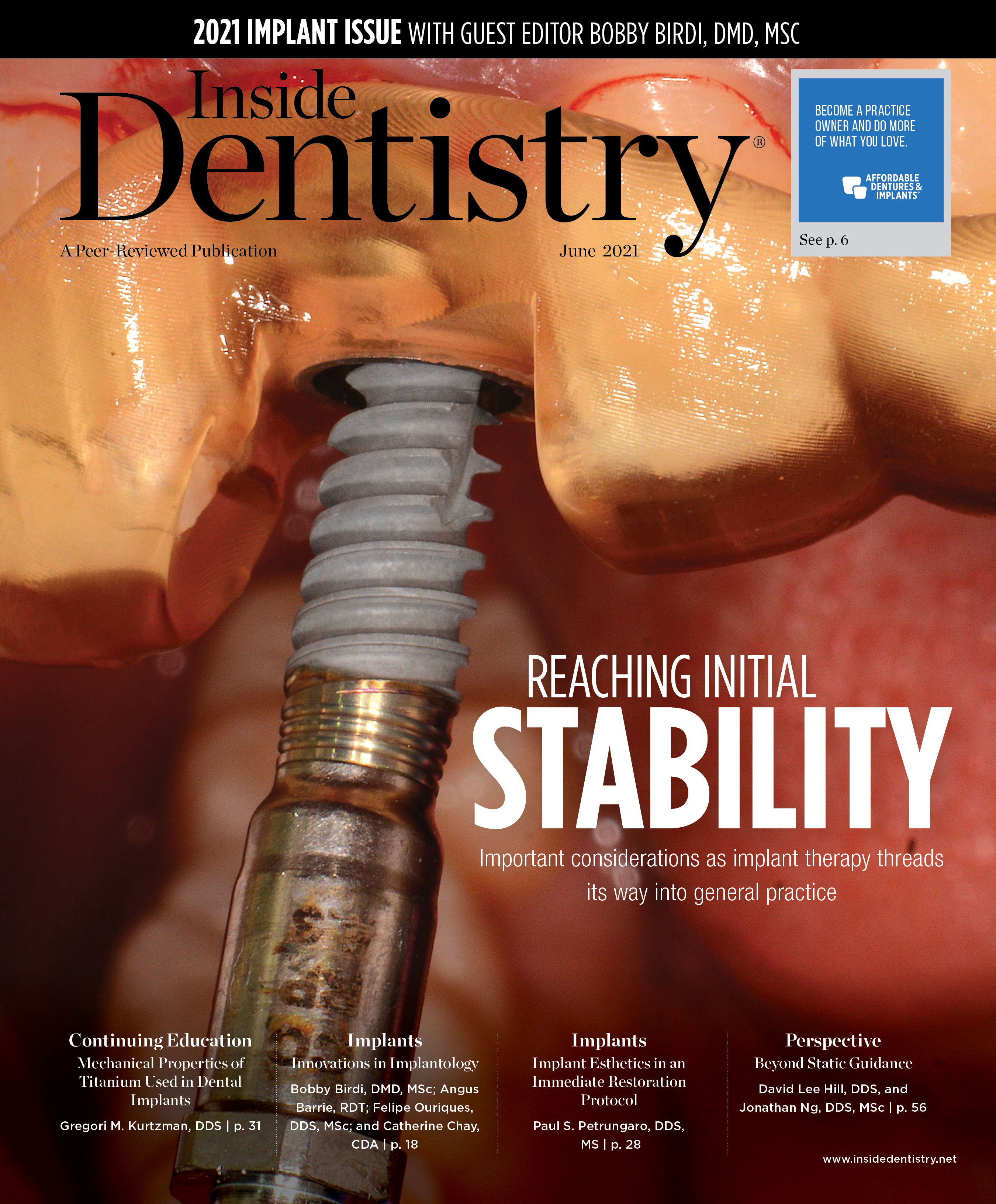 Inside Dentistry June 2021 Cover
