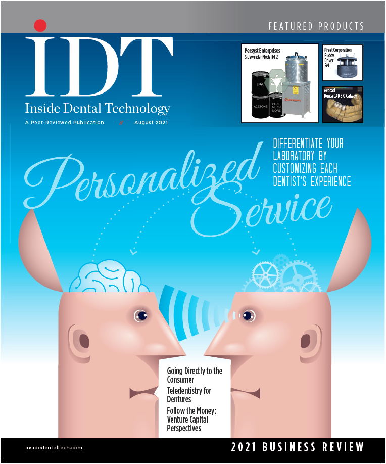 Inside Dental Technology August 2021 Cover