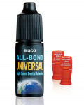 All-Bond Universal® is a single-bottle universal adhesive that can be used for direct and indirect restorations and is formulated to be compatible with light-, dual-, and self-cured materials.