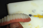 Figure 26  The technician cut theincisal one-third back and appliedblue stain.