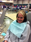 Figure 5 Patient, Cindy Schults, smiles in gratitude after receiving her lower partial denture.