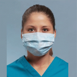 Diffuser Anti-Fog Pleated Ear Loop and Tie on Mask by Mydent International