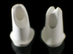 The milled zirconia abutments.