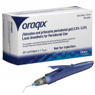 Oraqix® (lidocaine and prilocaine periodontal gel)2.5% / 2.5% by Dentsply Sirona