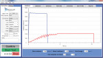 Figure 4 MARC software screenshots comparing irradiance of Valo (main) Xtra Power mode (blue line) to Radii Plus standard mode (red line) on anterior simulated restoration (Fig 4) and posterior simulated restoration (Fig 5). Valo (main) on Xtra Power delivered between 2500 mW/cm2 and 3000 mW/cm2 more irradiance than the Radii Plus, depending on the location of the simulated restoration. Valo (main) on Xtra Power mode also delivered consistent irradiance for both simulated restorations, while Radii Plus delivered about 500 mW/cm2 less on the posterior simulated restoration.