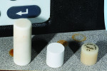 Fig 10. View of the Alox Plunger, disposable Alox Plunger separator, and the selected C1 IPS e.max Press Multi ingot.