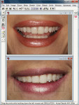 Figure 3  Screen capture of Alterimage conducting a smile-copy operation. Image courtesy of Seattle Software Design.