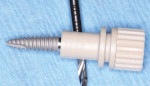 Fig 8. The end of the SATURNO carrier/mount can be removed and a ratchet wrench inserted to achieve final tightening.