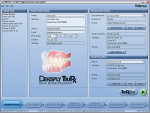 Figure 1  The patient record screen contains aquick look at the patient"s, dentist"s, and laboratory"sinformation.