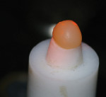 Figure 2  View of a composite specimen inplace on the pedestal.