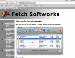 Figure 5  The interface and Web site of Fetch, an FTP application for a Mac.