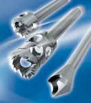Figure 1  MaxilloPrep rotary instruments (trepan, centering, and bone chip extractor).