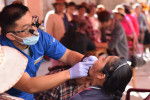 Dr. David Sung triaging a patient