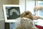 Figure 11  Patients are able to watch the chairside monitor as the scan is being modeled back in real time. Laboratory work courtesy of Ziemek Aesthetic Dental Lab (Olympia, WA).