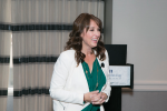 Stephenie Goddard, Executive Vice President of Glidewell Dental, gives the keynote address to more than 80 dental professionals attending the annual Women in Dental Technology breakfast in Chicago, hosted by IDT and the AEGIS Dental Network.