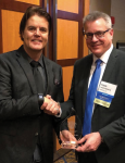 Edward McLaren, DDS, MDC, and Todd Fridrich, CDT, at the 90th Annual Scientifi ce Meeting of the American Prosthodontic Society.