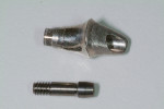 Fig 12. Titanium custom abutment and fixation screw.