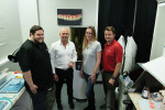 Fig 1. The Absolute Dental Services Carbon/Lucitone digital denture design team: From left, Zachary Parrish, Conrad Rensburg, Kate Johnson, and Chris Love.