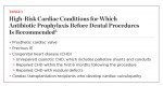 High-Risk Cardiac Conditions for Which Antibiotic Prophylaxis Before Dental Procedures
Is Recommended
