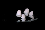 Fig 13. Milled, hand-finished, stained, and glazed lithium-disilicate crowns and veneers.
