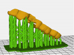 Fig 4. Raft and supports in slicer software.