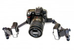 Figure  1   Nikon D90 camera with the Nikon R1C1 dual-point flash and Winphotec Bracket.