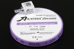 Fig 5. Katana Zirconia Super Translucent Multi Layered disc for 5-axis milling units and block for compact chairside milling units.